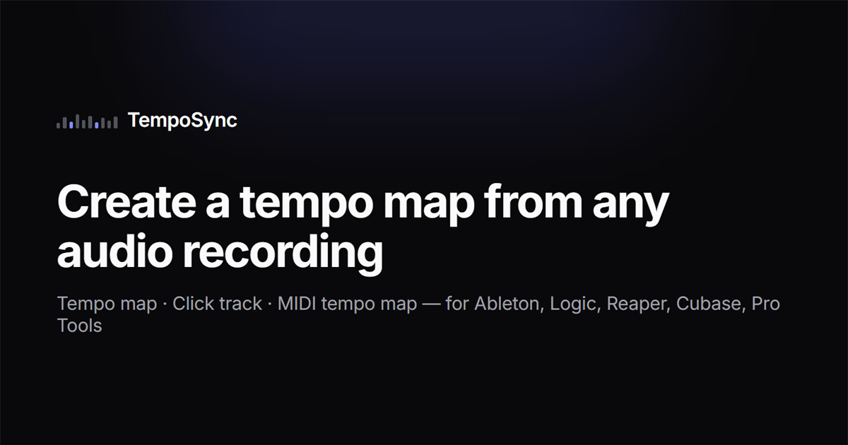 I built a tool that turns tempo-changing recordings into synchronized click tracks